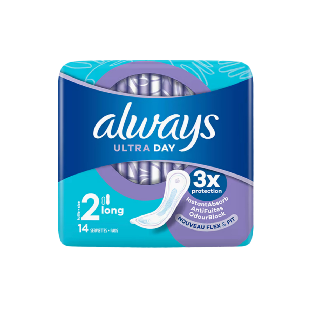 Serviettes hygiéniques Always Ultra jour Long x14