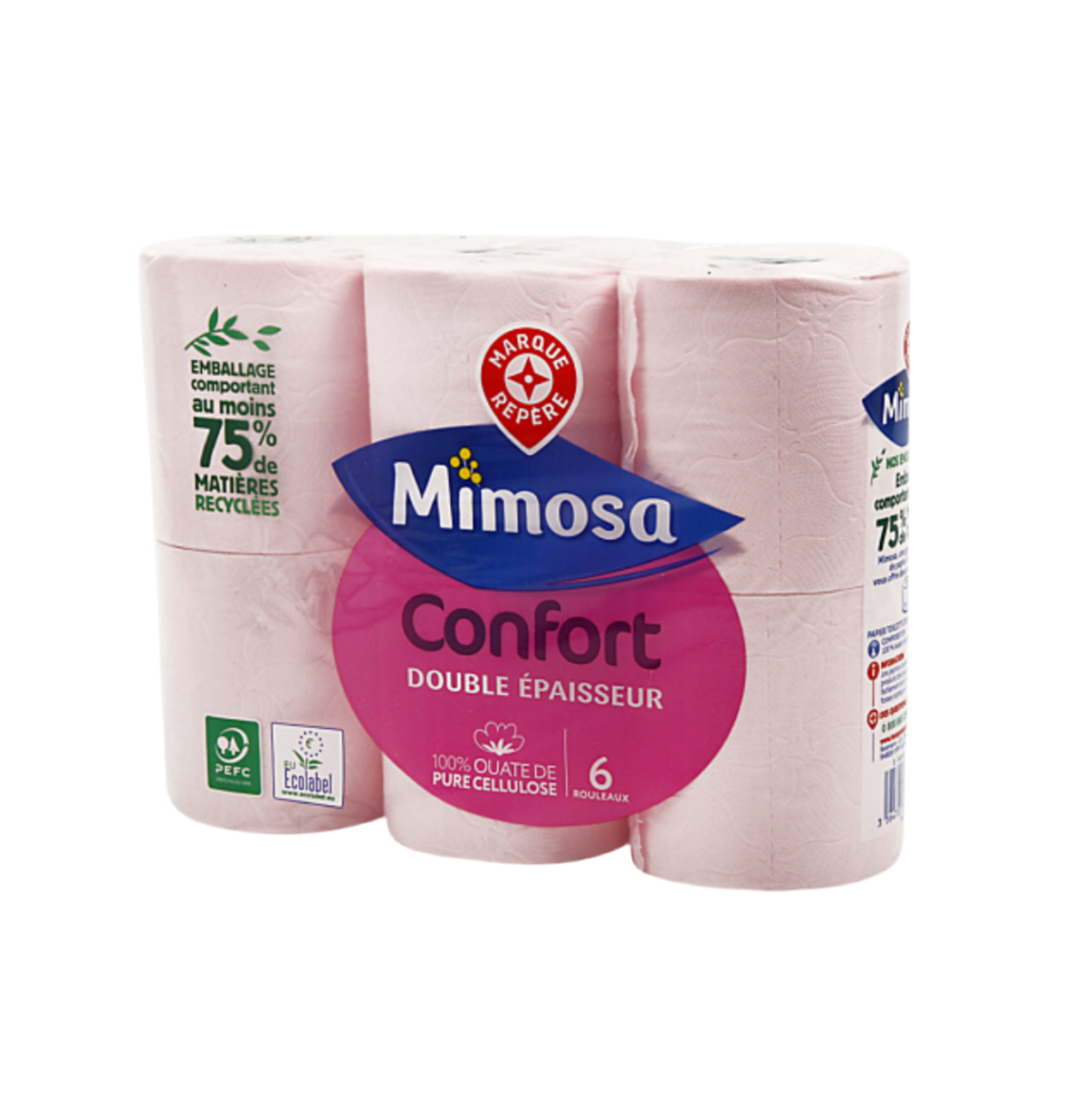 Papier toilette Mimosa Rose Ultra doux x6