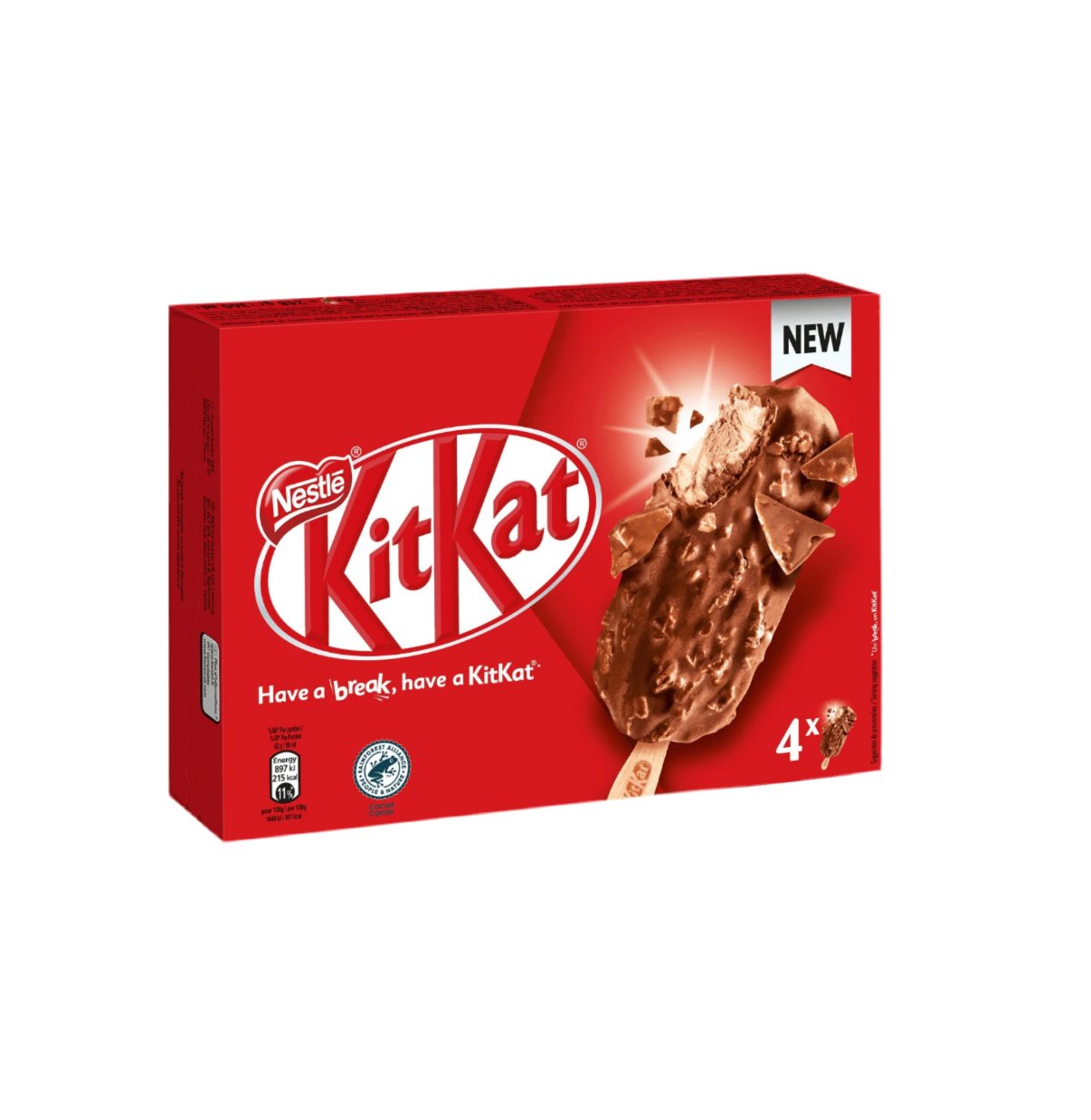 Glâce Bâtonnets KitKat - Vanille chocolat 248g x 4