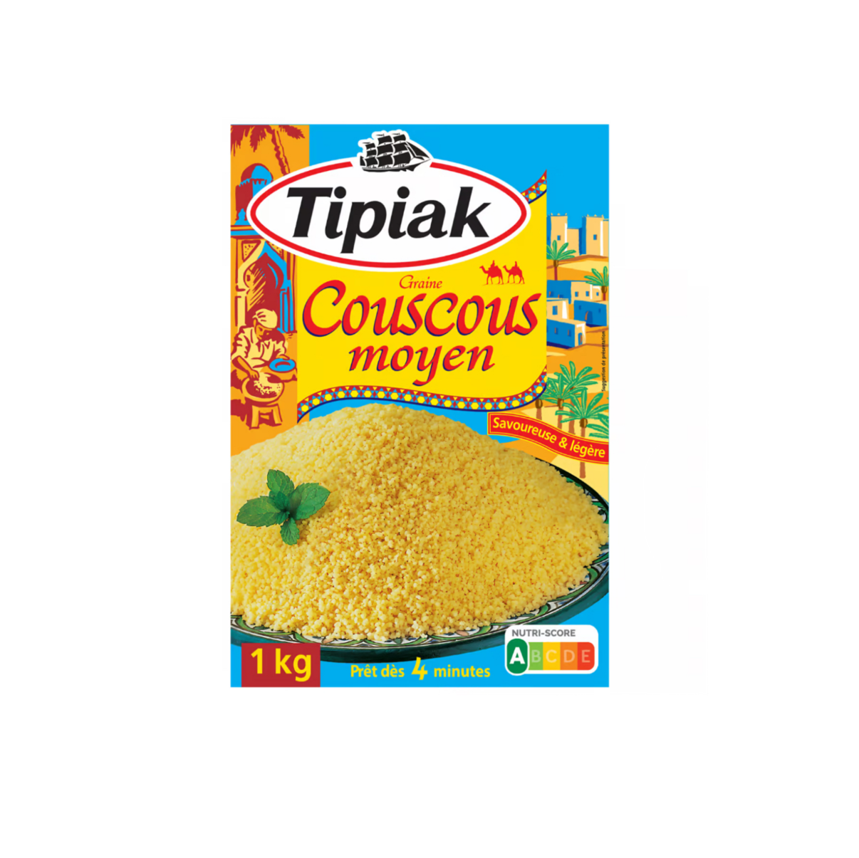Couscous Tipiak Grain moyen Prêt en 4 min 1kg