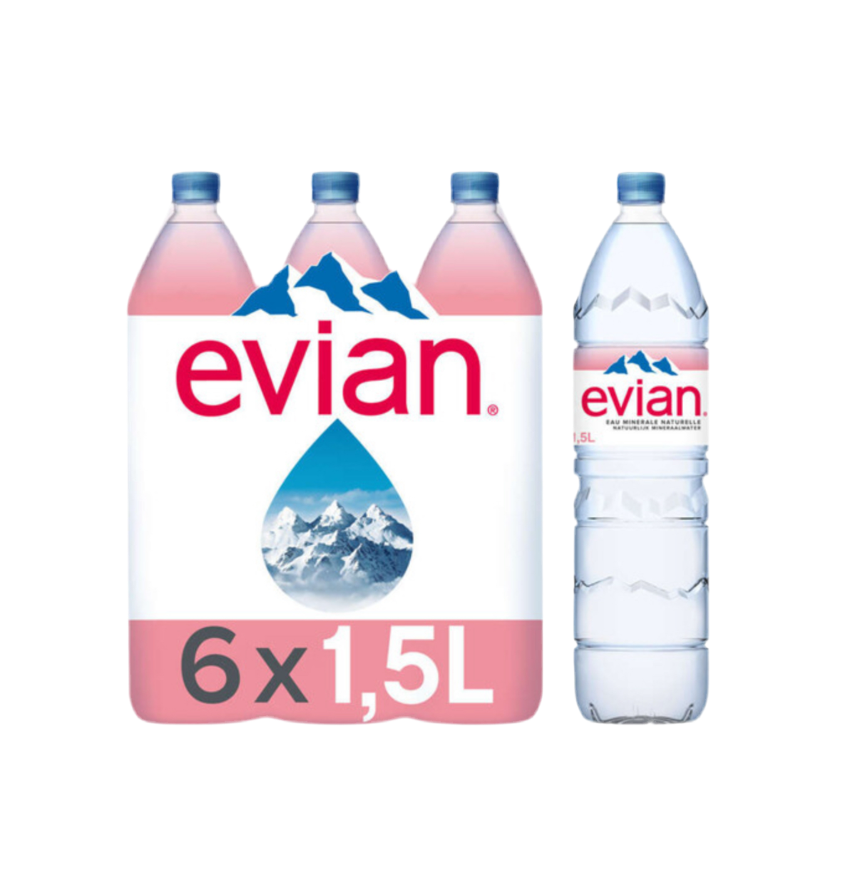 Eau minérale naturelle Evian 6x1,5l