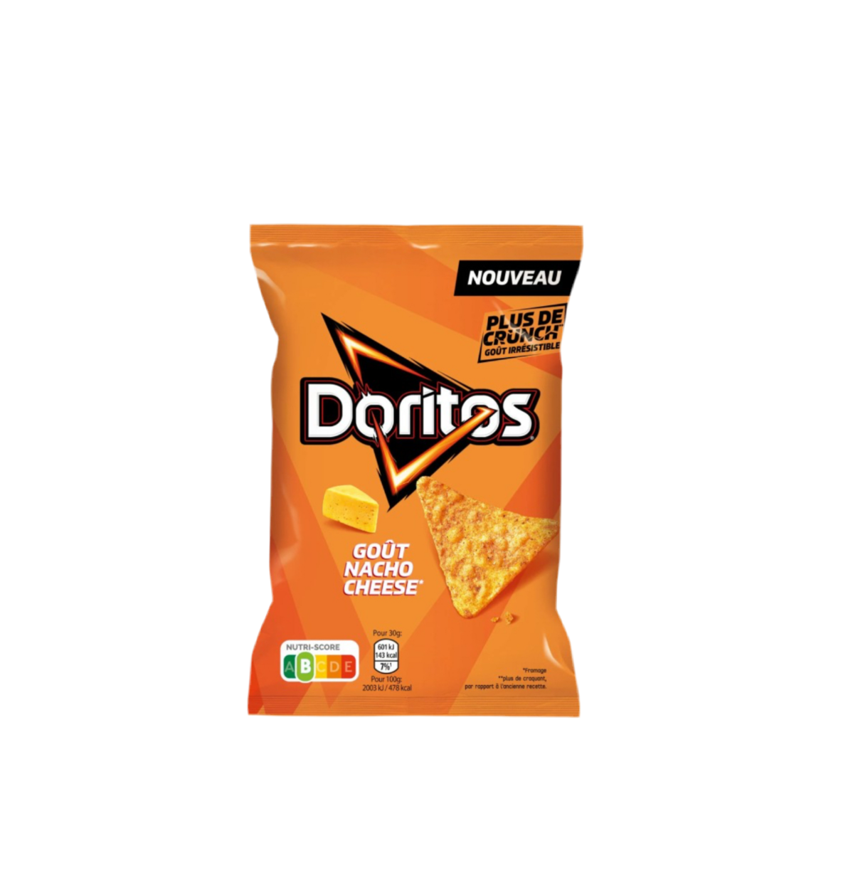 Chips Tortillas Doritos Goût Nacho Cheese 160g