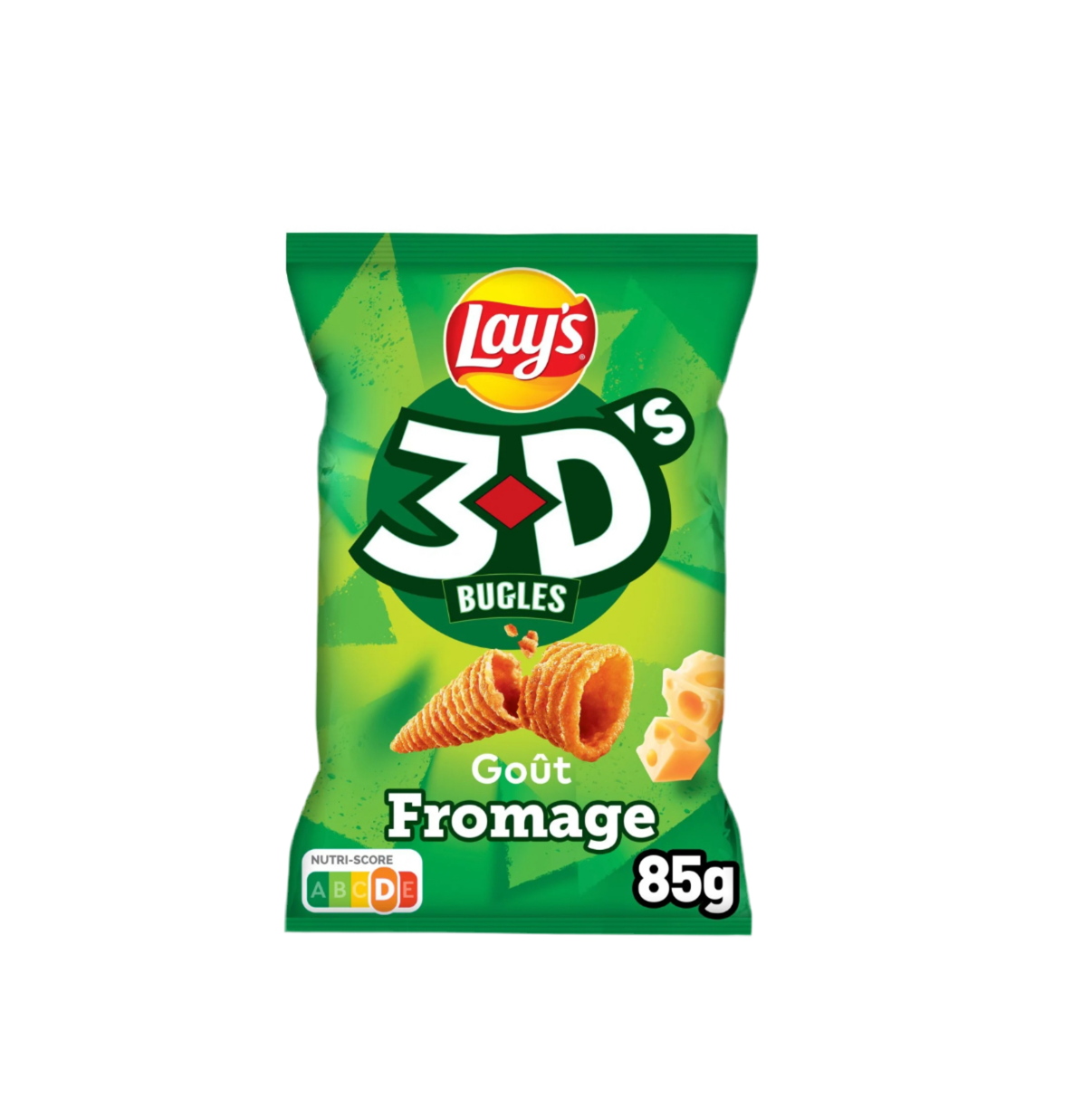 Biscuits Apéritifs Lay's 3D'S Goût Fromage 85G