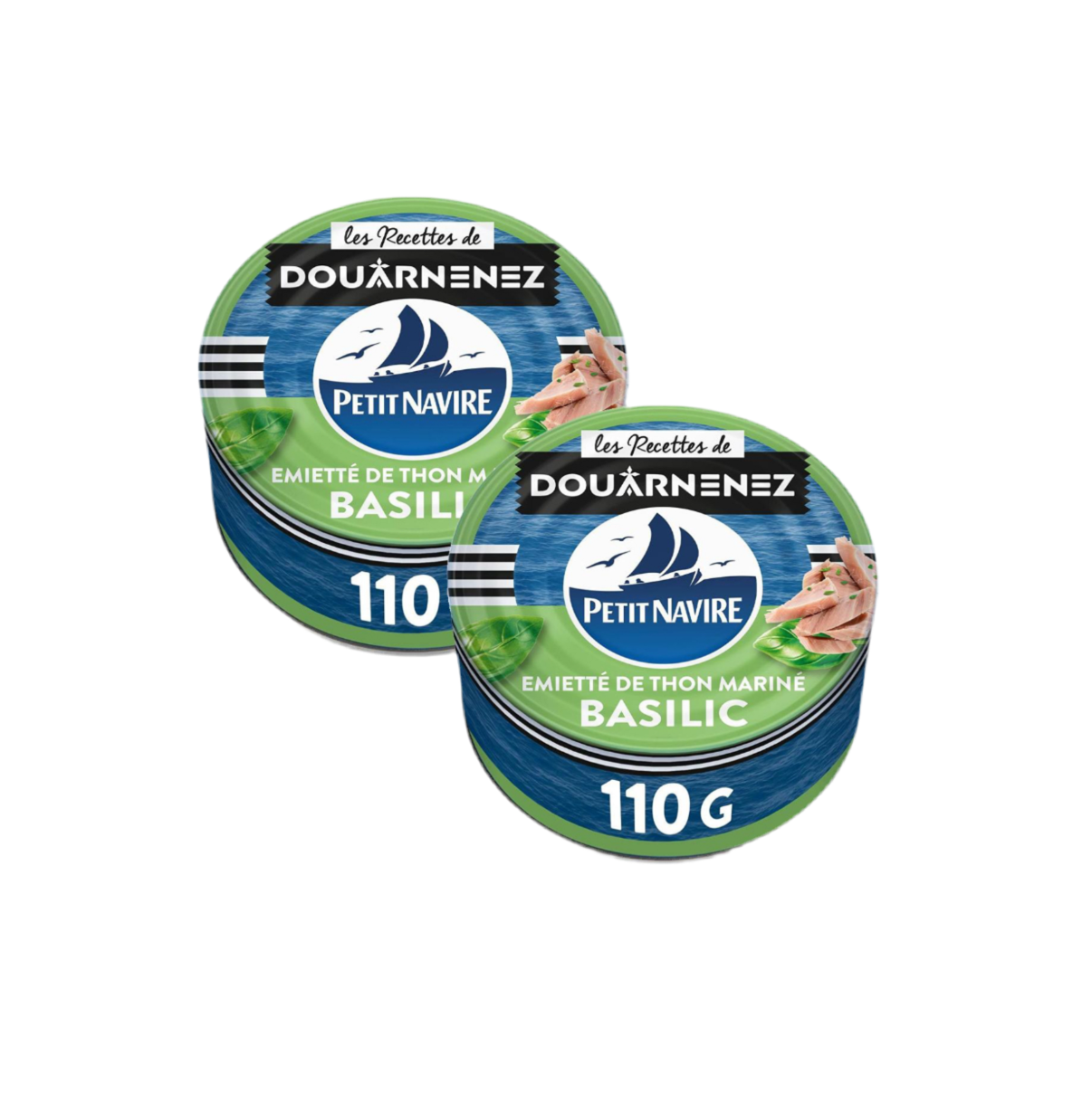 Thon mariné Petit Navire Basilic 110g