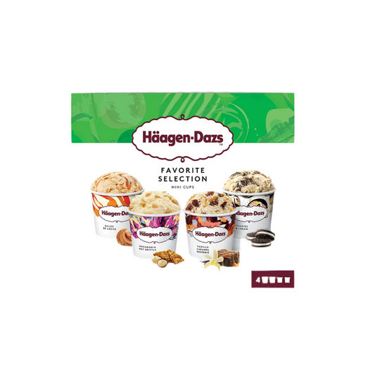 Glâces Mini pots Häagen-Dazs Favorite selection x4 - 318g