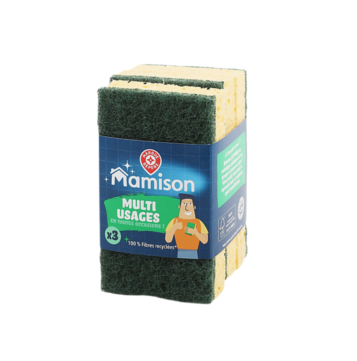 Éponges Multi-usages Mamison grattantes x3