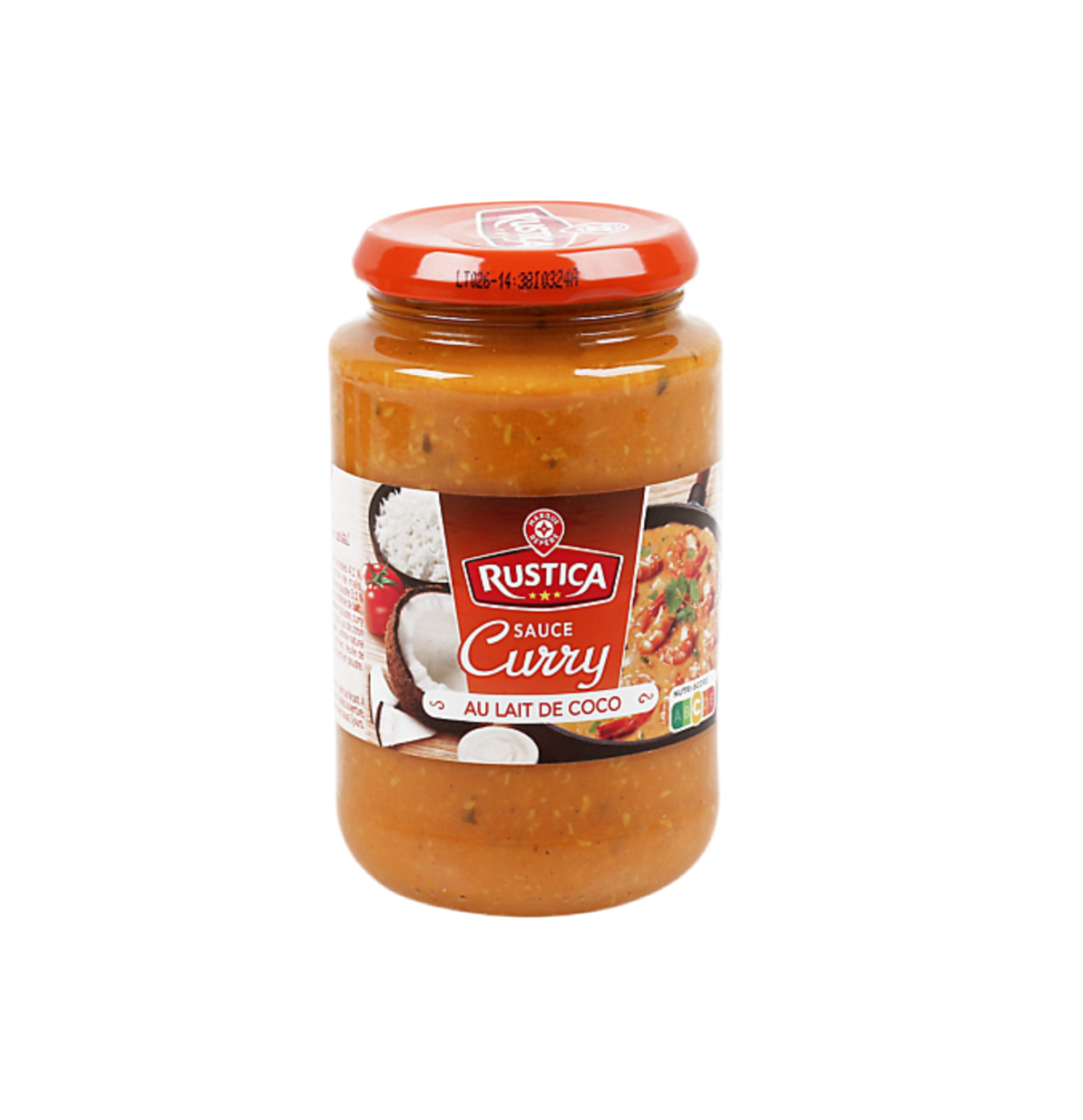 Sauce Curry Rustica Légumes et lait de coco 400g