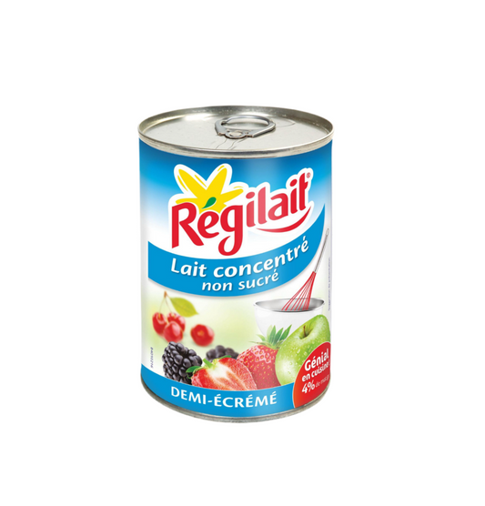 Lait Concentré Regilait Non Sucré,  Demie Crème 410g