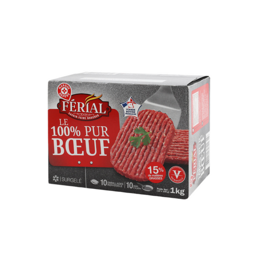 Steak haché Férial 15%mg X10 1kg